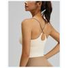 Women Thin Strap Padded Sports Bra Beauty Back Yoga Fitness Vest