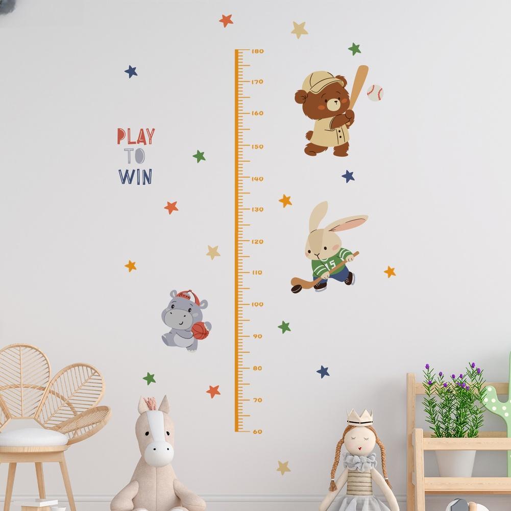 

Adorable Cartoon Animal Height Chart Stickers PVC Wall Decals for For Room Decor Self Apply Set of 2 Pieces 60x30cm China Mainland