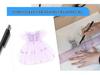 Purple Mesh Butterfly Princess Dress with Puffy Bubble Sleeves for Girls