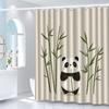 Adorable Panda & Bamboo Bath Curtain - Polyester, Machine Washable,  All-Season Home Decor for Bathroom/Bedroom/Kitchen