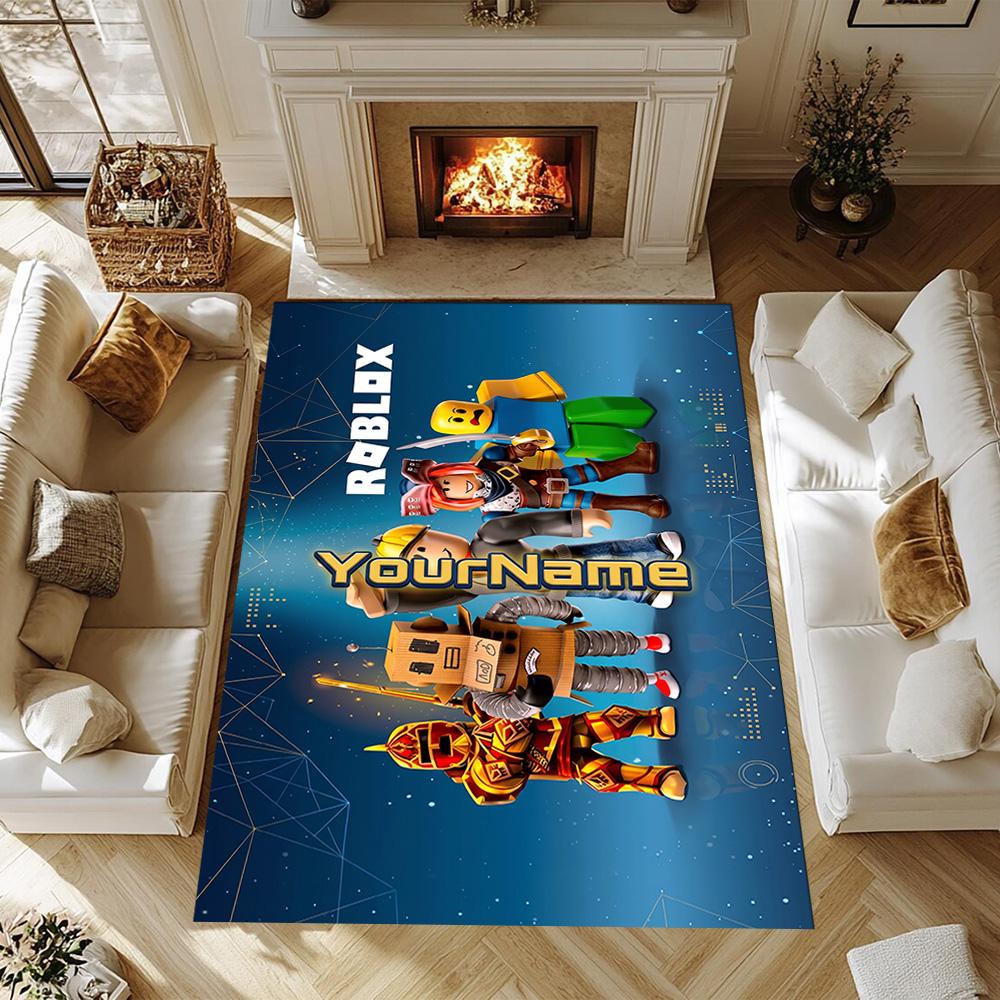 Roblox 252 Personalized Text Floor Rug Office Rug Design for Game Room Kitchen Bedrooms Decorate room Antislip Carpet Office home decor