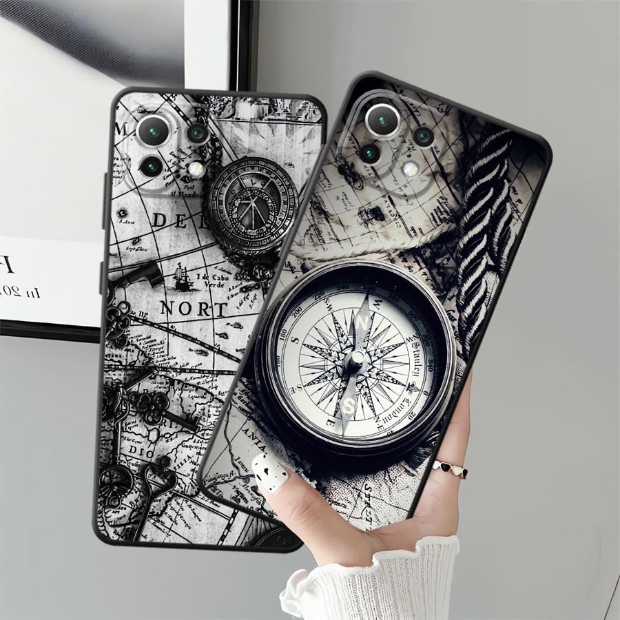 Funda Phone Cover Case for Xiaomi Mi 14 11T 13 Lite 12X 12 10T 12T Pro 11 Retro Map Table