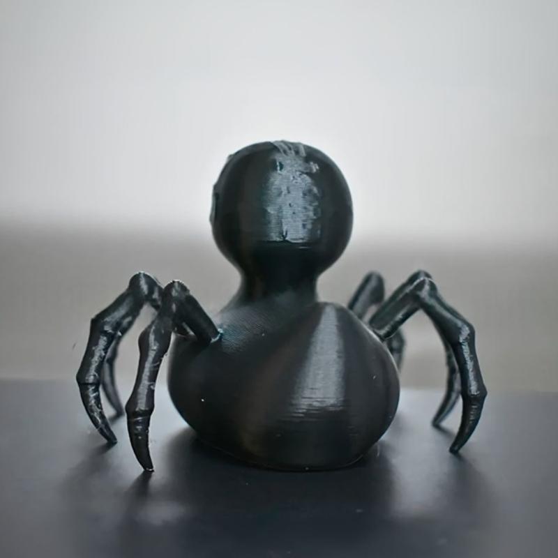 3D Printed Spider-Duck Hybrid Ornament Creepy Crawling Animal Figure Halloween Party Desktop Decoration for Scary Pranks