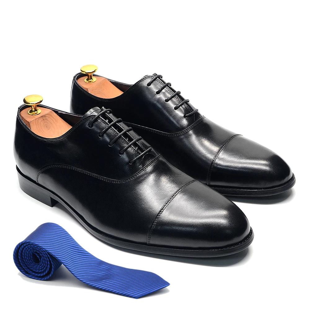 

Роскошная мужская деловая обувь из натуральной кожи, черные оксфорды на шнуровке с мыском, для компании, офиса, свадьбы, вечеринки, формальная обувь для мужчин 46 чёрный