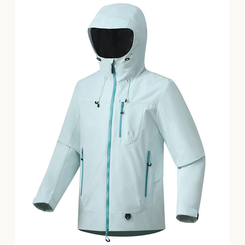 New Outdoor Sports Mountaineering Suit Hard Shell Windproof Hooded Jacket