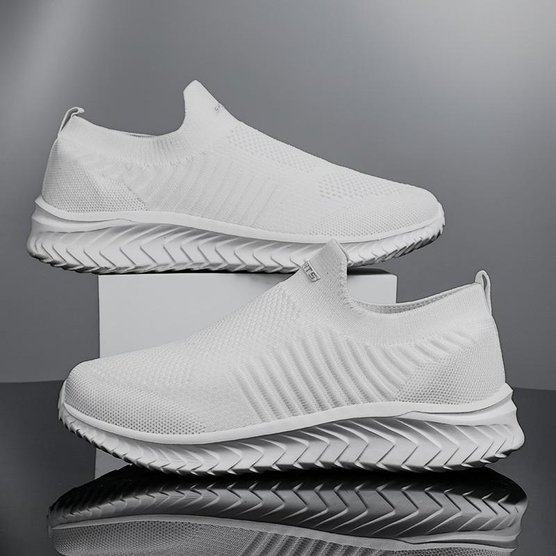 Unisex Breathable Slip-On Flyknit Running Shoes - Low-Top Sock Sneakers for Spring/Summer