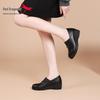 Red Dragonfly Women's Mid-Heel Summer Flats - Genuine Leather Wedge Commuting Shoes