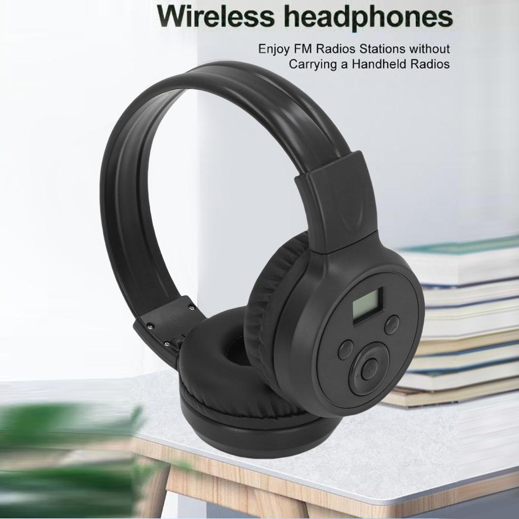 Walmeck FM Radio Headphones Portable Headset Radio with Memory Function for and Study Home, Outdoors, Travel,