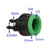 Garden Hose 1/4" To 1/2" 3/4" Female 1/2-Way Tap Y Connector Irrigation 4/7 Faucet Hose Coupler Adapter 1PCS