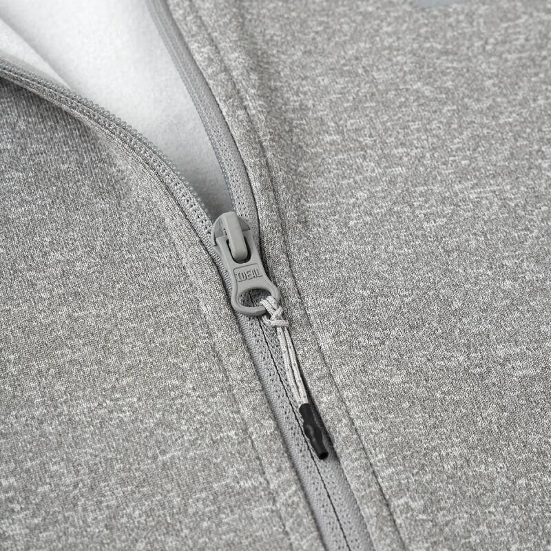 adidas Game And Go Big Logo 3-Stripes Full-Zip Hoodie Medium Grey Heather Men Streetwear IW8394