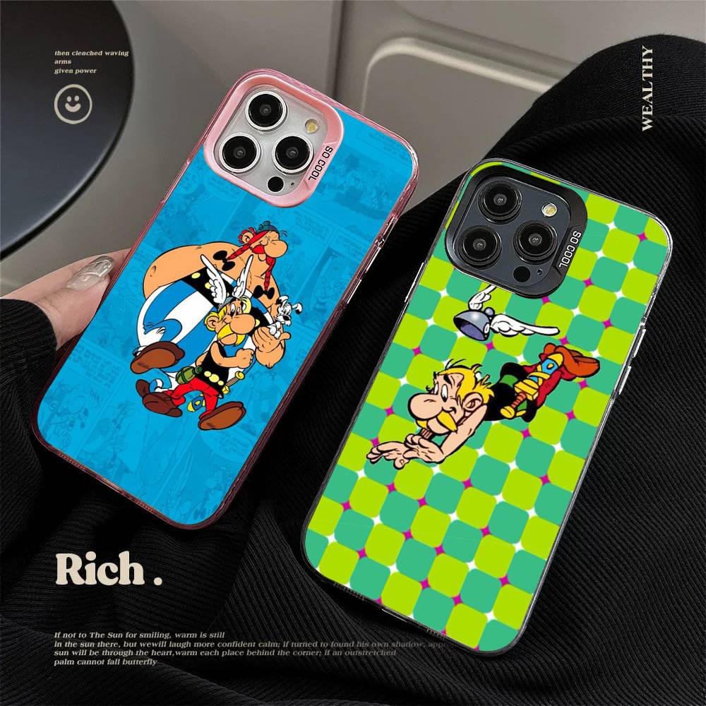 A-Asterix Y-O-Obelix Phone Case For IPhone 16 15 14 13 12 11 17 Pro MAX Plus Pro Matte Shockproof Cover