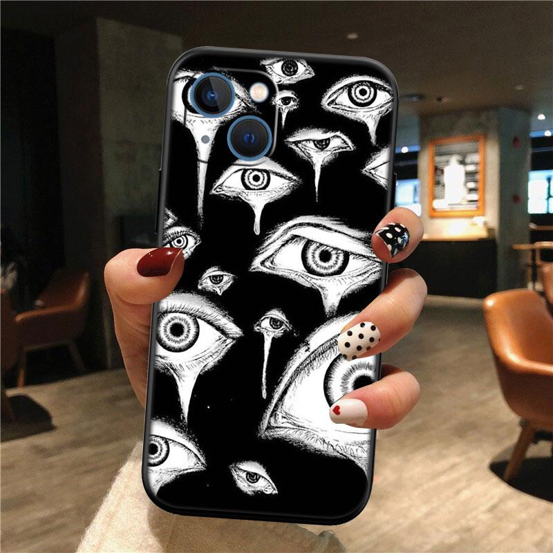 IK62 Spooky Scary Face Eyes New High-End Shell Phone Case for iPhone SE X XS XR 16E 17 11 Pro Max 8 7 6 6s Plus Air