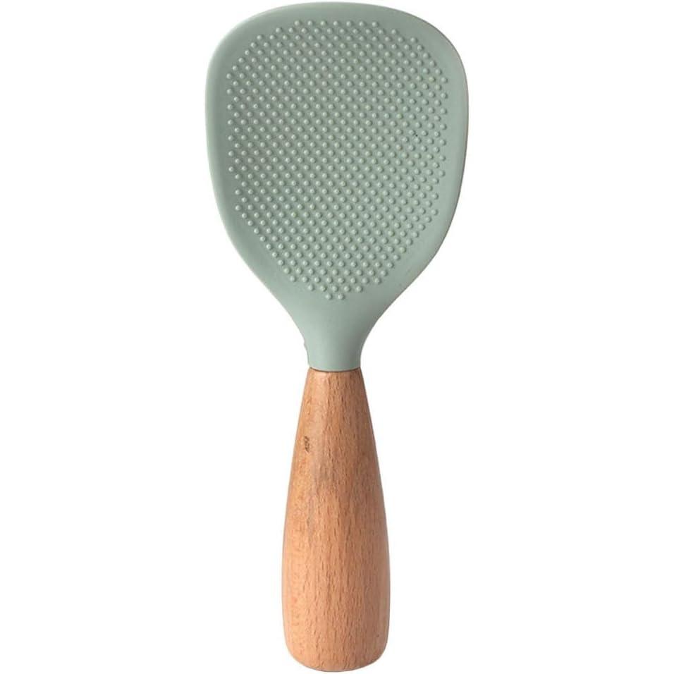 

Stand Up Rice Spoon Silicone Rice Scoop Non Stick Rice Spoon Rice Cooker Specific Food Grade Household Rice Shovel Practical New зелений