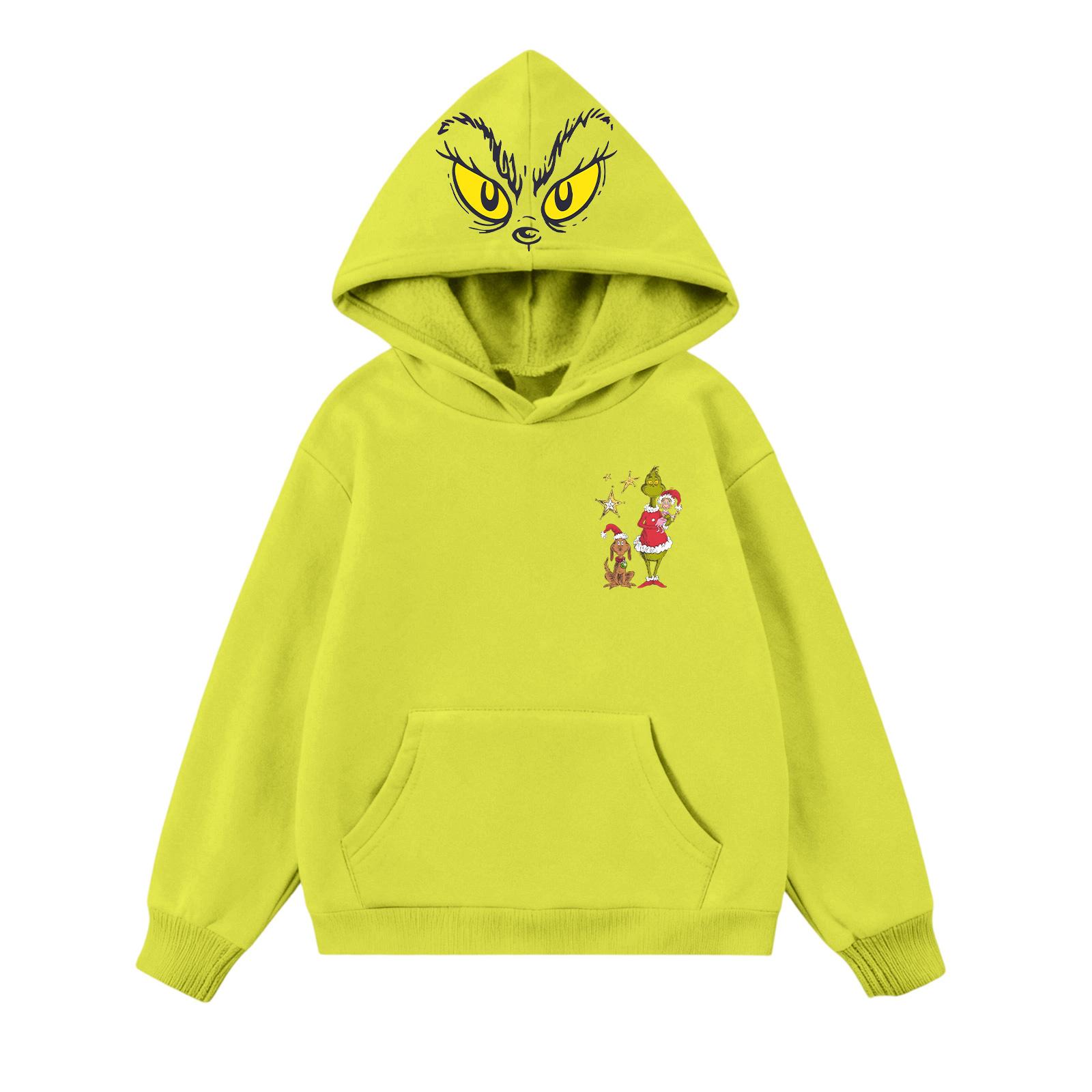 

Детский повседневный пуловер с круглым вырезом и принтом, с длинными рукавами и капюшоном 160 красный