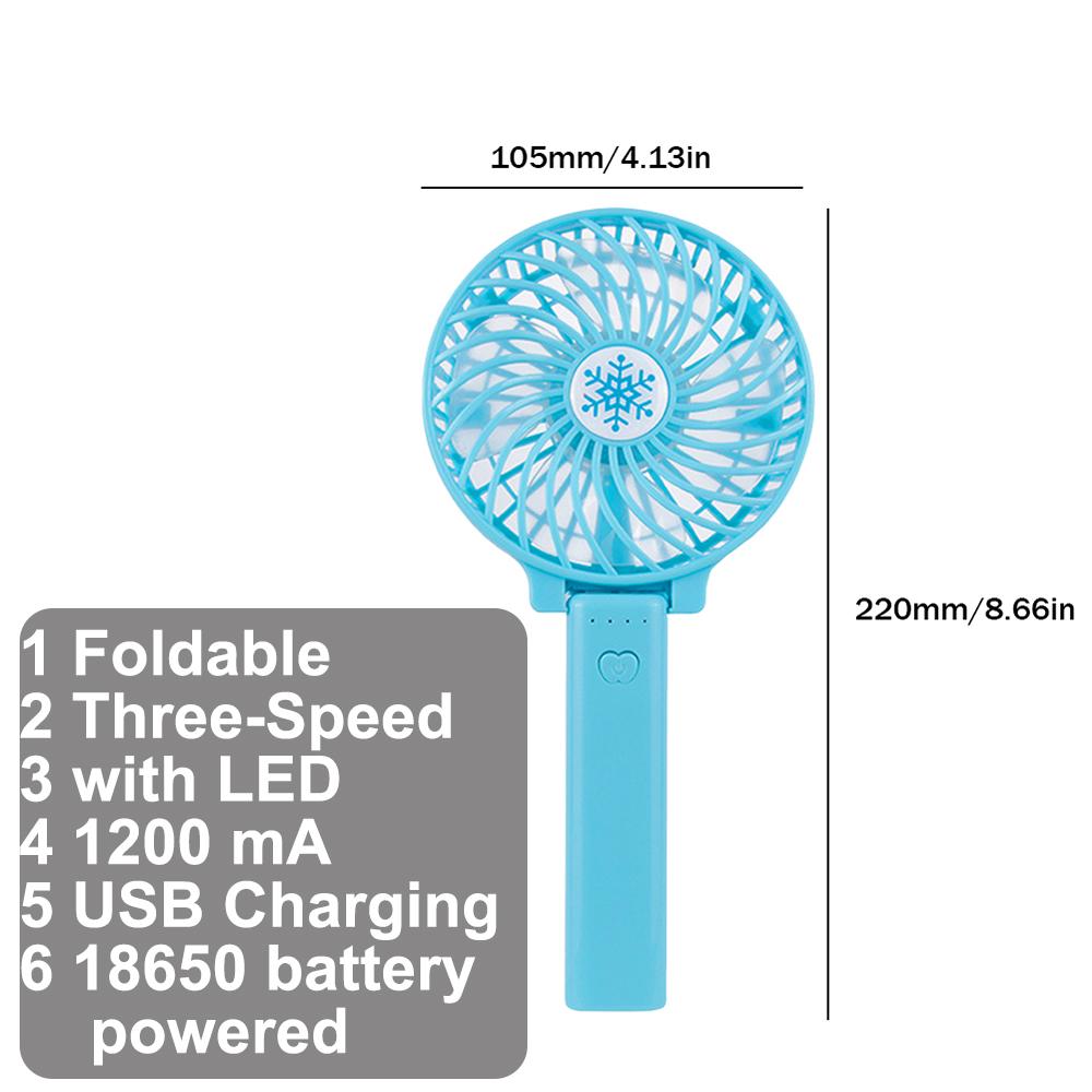 Handheld Mini Fan Foldable Portable Neck Hanging Fans 3000mAh 5 Speed USB Rechargeable Fan with Phone Stand and Display Screen