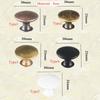 2Pcs Retro Hardware Dresser Furniture Antique Brass Round Shape Door Handle Cabinet Pulls Wardrobe Pulls Drawer Knob