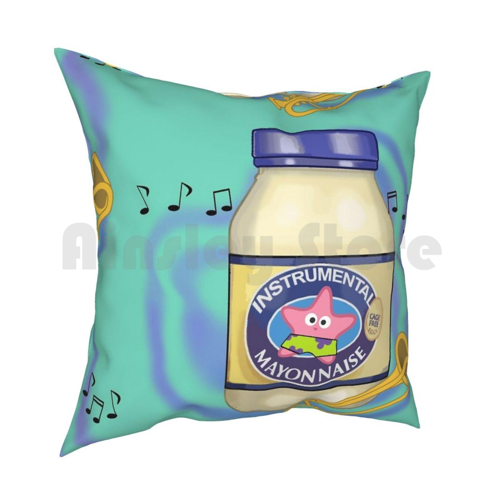 Is Mayonnaise An Instrument Pillow Case Printed Home Soft DIY Pillow Cover Mayo Mayonnaise Star Funny Cartoon Is 30cmx30cm
