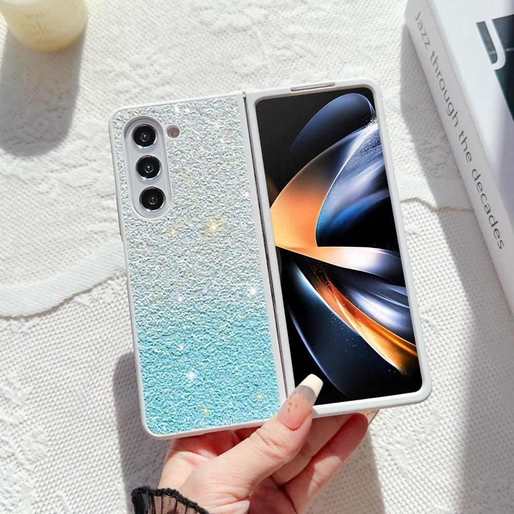 For Samsung Galaxy Z Fold 6 5 4 3 5G Case Skin-feeling Bling Glitter Gradient Folding Shockproof Protection Hard Cover Accessories