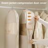 Space Saving Hanging Garment Bag With Self Compression Closet Zipper,Space Saver Organizers F0I1