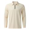 Polo Manches Longues Uni Tricot Gaufré