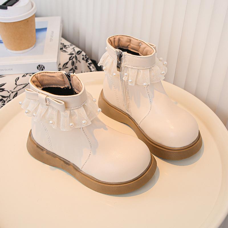Autumn and Winter New  Single Boots Children's Soft-soled Martin Boots
