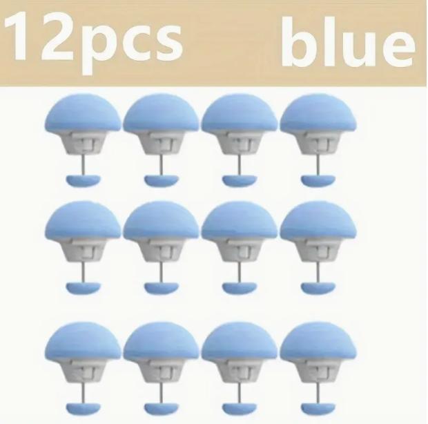 12 Piece Blanket Holder Kit with Anti Slip Safety Pins and Anti Running Buckles, Easy To Use Bed Sheets, Curtains, Socks