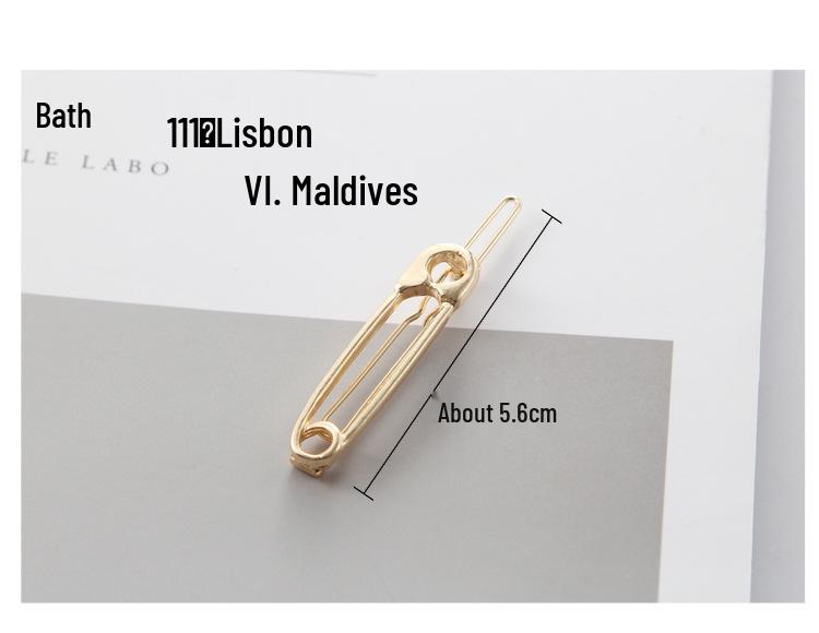 

F21 Изысканная металлическая заколка для волос в европейском и американском стиле в виде булавки золотой