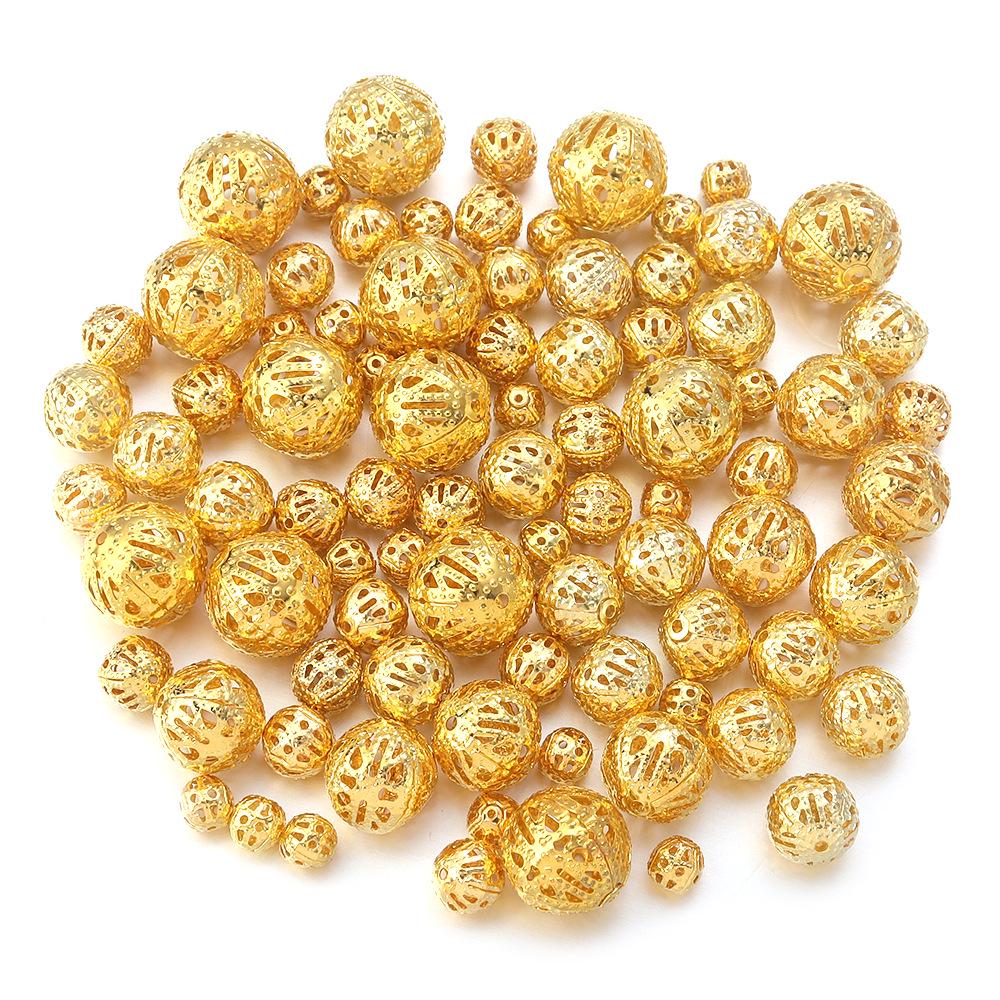 

Retro Polka Dot Metal Spacer Beads for DIY Bracelets and Jewelry 4mm (100 pcs/bag)