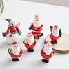 Resin Santa Claus Micro Landscape Model Miniature Santa Claus Decorations Christmas Figurine  Home