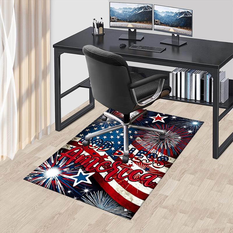 1pc God Bless America Fireworks Carpet Rug for Bedroom Living Room Decor Sofa Home Game Area Rug Non-slip Floor Mat. D72201183