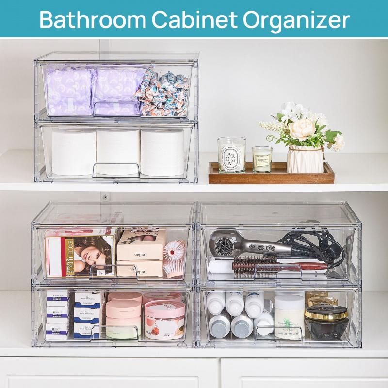 New cross-border detachable cosmetics storage box 12inch assembled transparentPETDesktop Storage Box Manufacturer Wholesale