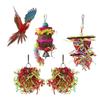 4pcs/set Bite Resistant Bird Cage Hanging Toys Paper Parrot Shredder Toy  Bird Cage
