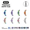 G23 Titanium Stud Earrings16G Piercing Set Ear Tragus Cartilage Zircon Opal Body Jewelry Helix Daith Lip Lobe Pin