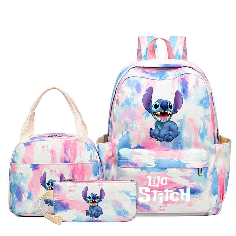 Cartoon Animation Schoolbag Large Capacity Primary And Secondary School Students Backpack Meal Bag Pencil Bag Three-Piece Set