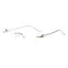 Xiaomi Women Rimless Oval Sunglasses UV400 Silver Alloy Temples Multi Color Vintage Daily Fashion Shades