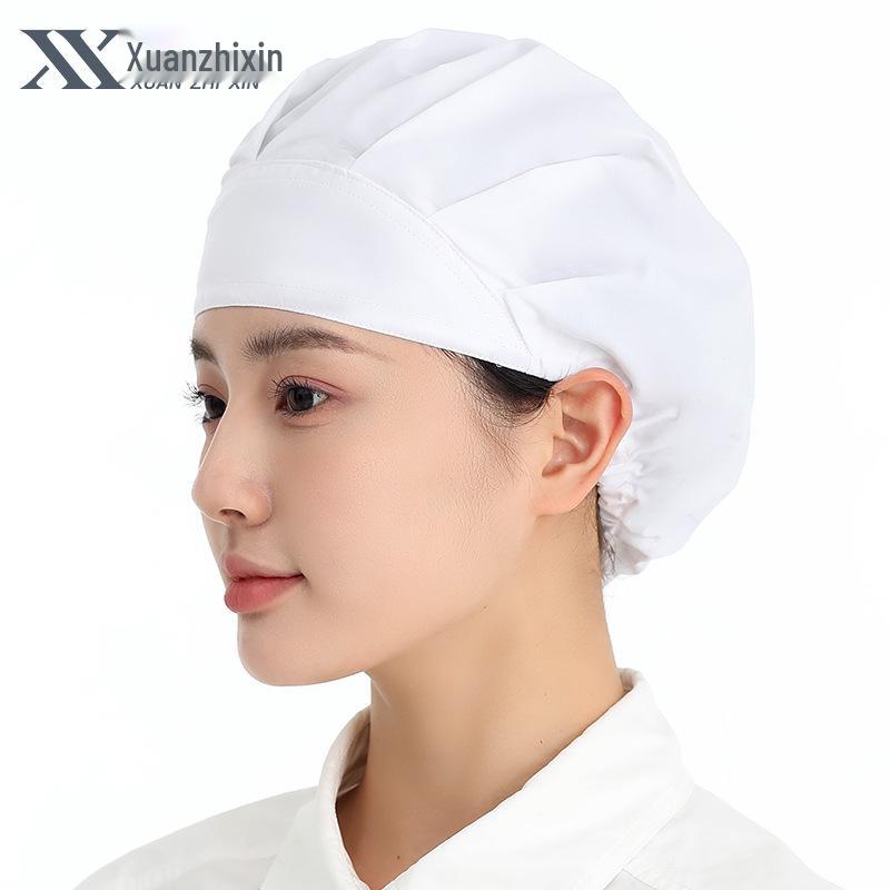 

Кухонная шляпа шеф-повара против дыма: Пылезащитный чехол для головы для использования при приготовлении пищи, кейтеринге и в столовой White