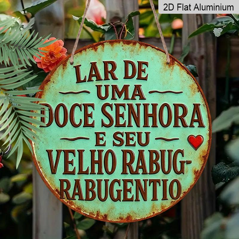 

2D Flat Aluminum Vintage Portuguese Signage Wall Decoration, Available in Various Sizes. Suitable for Cafes, Living Rooms, Kitchens, Bars, Weddings 20*20cm