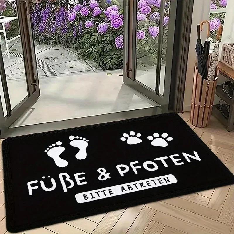 1ks Rohožky se vzorem fialových květin Kuchyňské koberce Protiskluzové Pop design Ložnicové koberce Koupelnová rohožka Koberec pro domácí dekoraci dřezu, prádelny