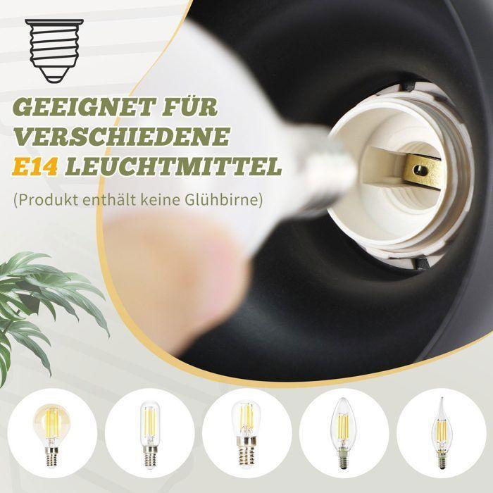 Plafonnier rétro NETTLIFE - 6 spots E14 orientables, design en bois et métal noir, idéal pour le salon, le couloir et la chambre