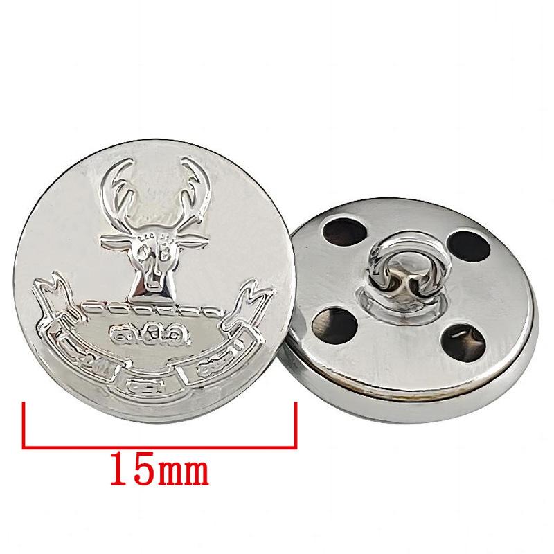 

Металлические пуговицы Высококачественные аксессуары для одежды Пришивные круглые серебристые пуговицы Униформа Рабочая куртка Рубашка Наплечные пуговицы Hand Seam Buckle (Small)