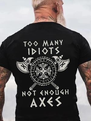 Viking 100cotton Mens Hawaiian Shirt Y2K Summer American Street Short Sleeve Men Fashion Oversized Tee Casual Loose Streetwear