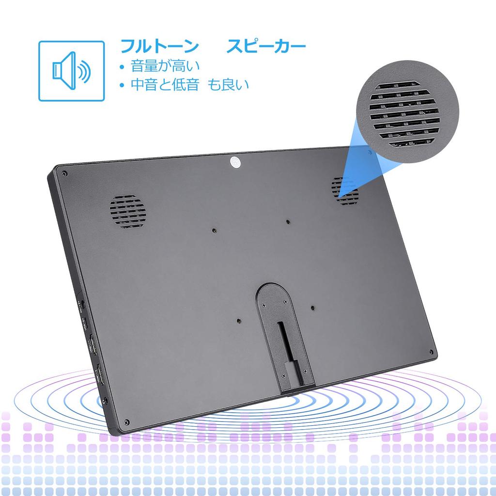 SunFounder IPS External Monitor for Raspberry 2 Full HD Compatible with 13.3" Pi, HDMI, Built-in Speakers, 1920x1080, PS3/PS4/WiiU/Xbox360/Raspberry