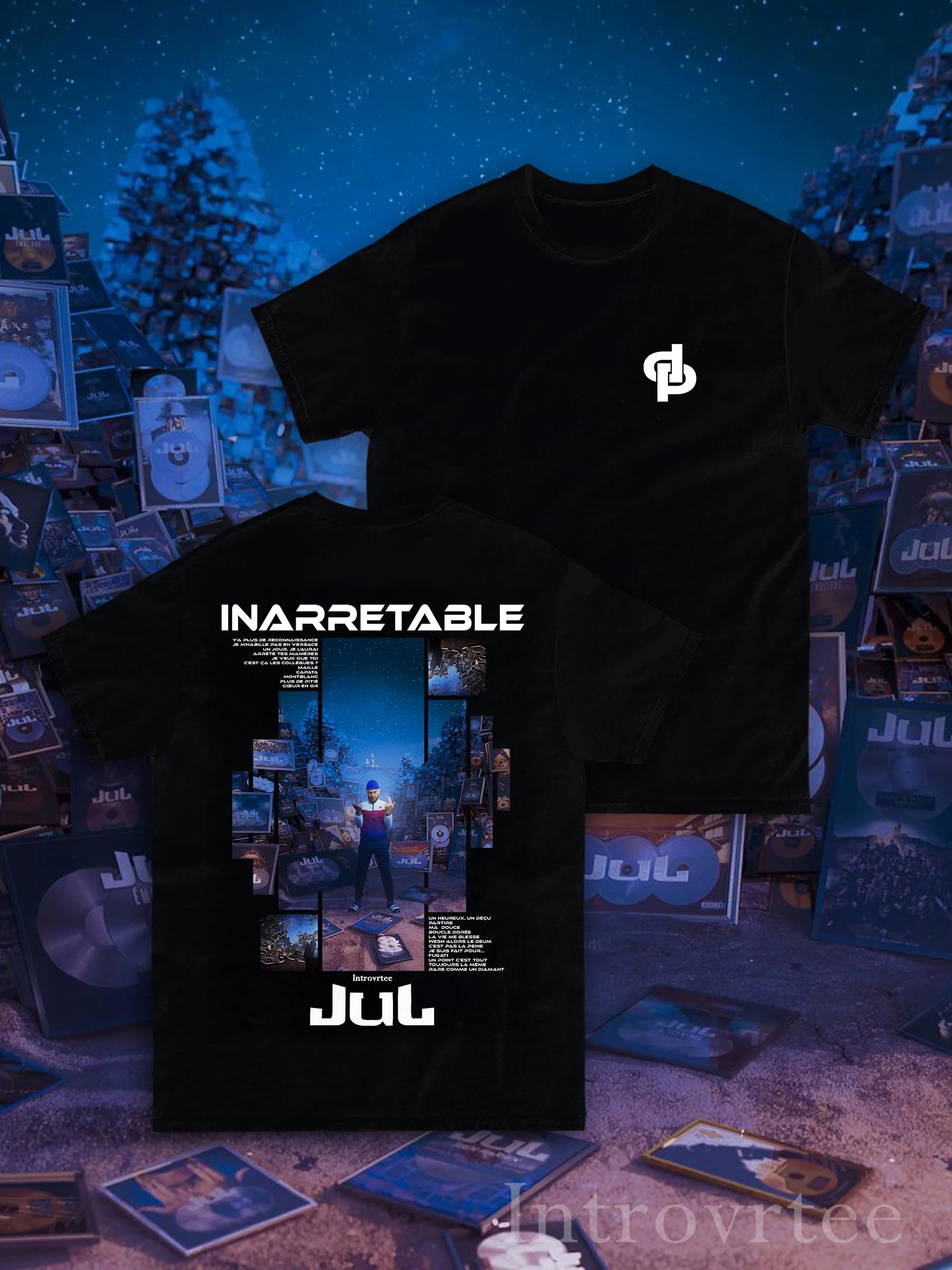 

France Rapper Jul Album Inarrêtable Graphic Tshirt Unisex Women Pop Music Tshirt Casual Cotton Vintage T Shirts M