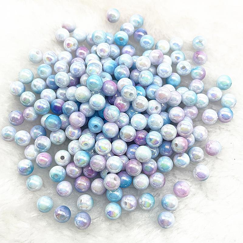 6mm 8mm 10mm Round Acrylic Pearl Beads Loose Spacer Beads for Jewelry Making DIY Bracelet Necklace Pendant Earrings