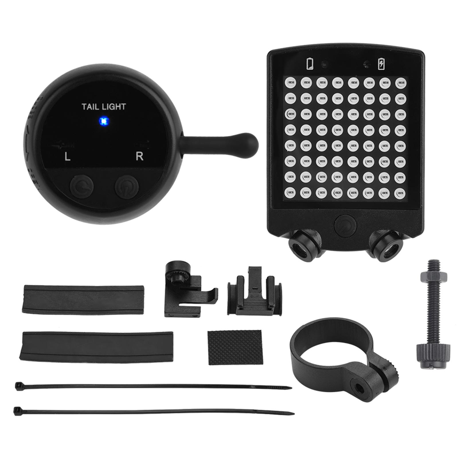 

Светодиодные сигналы поворота для велосипеда, задний фонарь, беспроводной пульт дистанционного управления с возможностью зарядки через USB