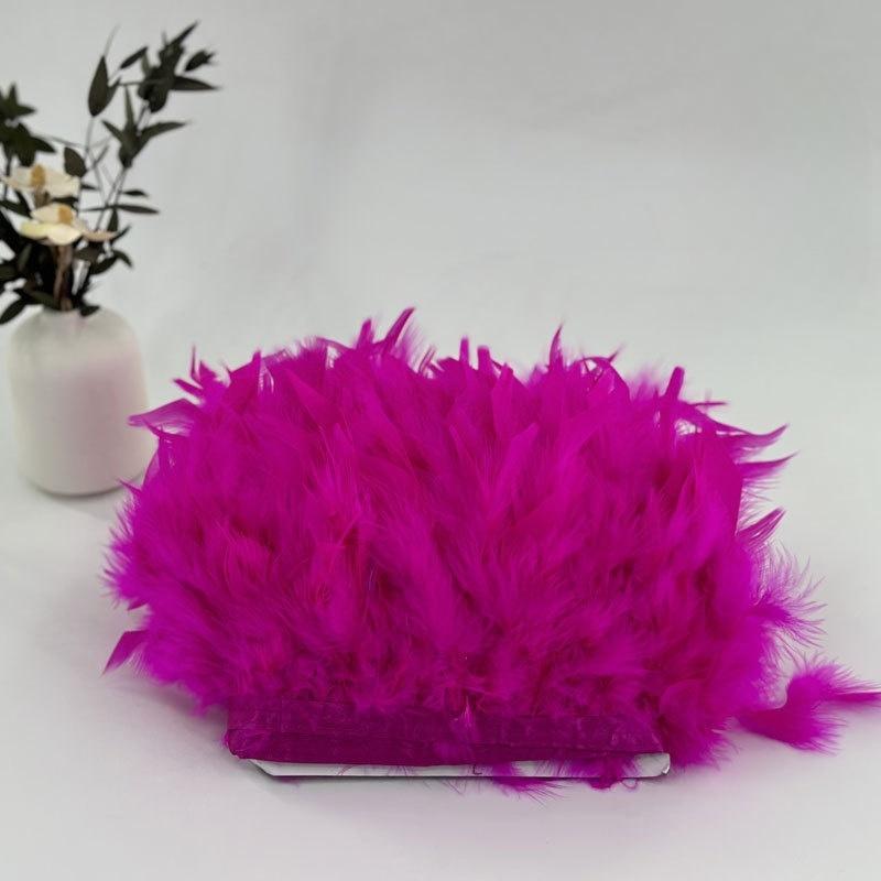10-15cm Coffee Turkey Feather Trim Feathers Fringe Ribbon DIY Sewing Clothing Handwork Wedding Dress Crafts Party Decorations