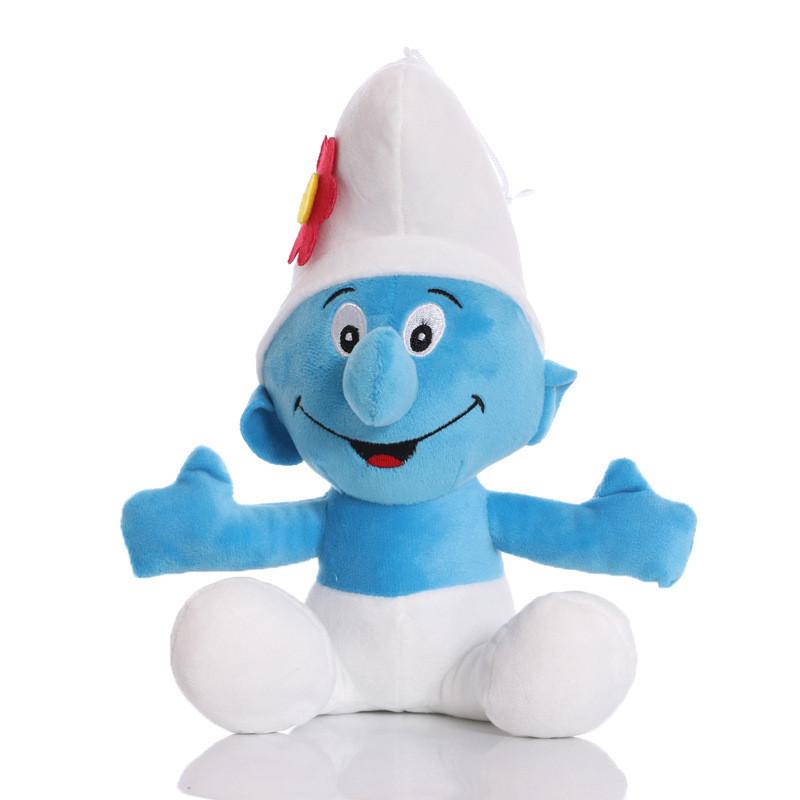 Adorable Blue Smurf Plush Doll Soft Stuffed Toy With Pp Cotton Filling For Kids