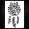 Night Forest Werewolf Tattoos For Men Women DIY Realistic Temporary Tattoos Geometric Fake Wolf Scorpion Tatoo Paper Stickers