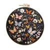Easy Embroidery Set Butterfly Craft All Materials High Quality Cotton Fabric For Relaxing Activity