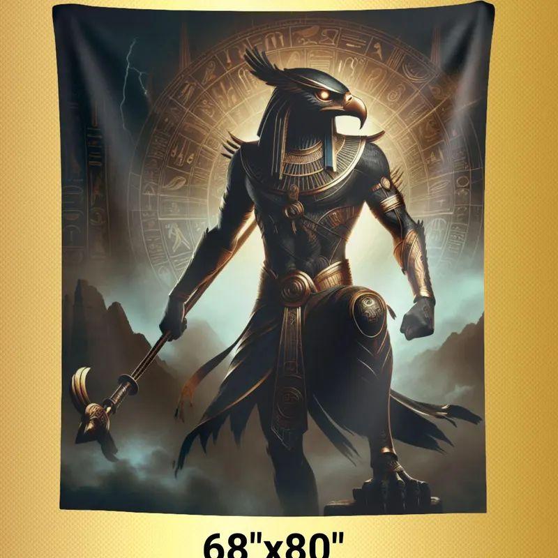 Tapestry of Horus, the Egyptian falcon god 75x100